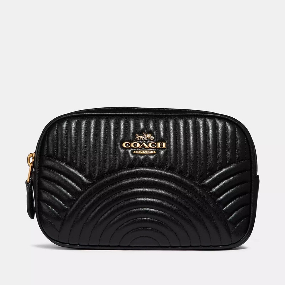 Coach Black Deco Quilted Belt Bag